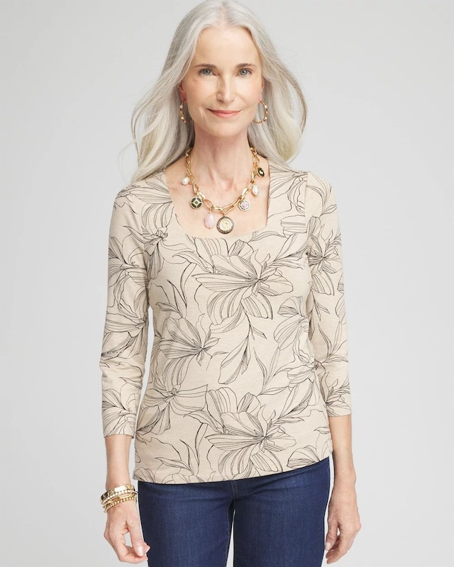 Touch of Cool Square Neck Tee